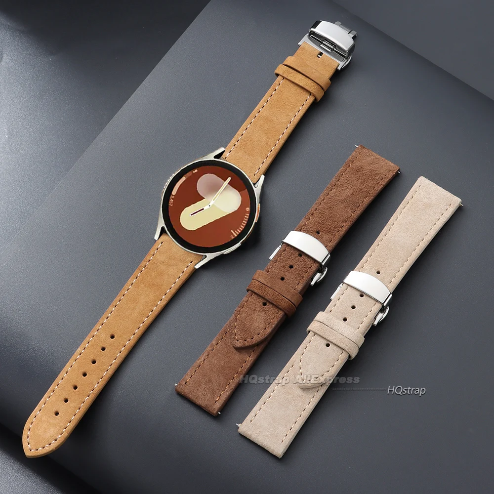 Luxurious Suede Cowhide Watch Strap with Quick Release