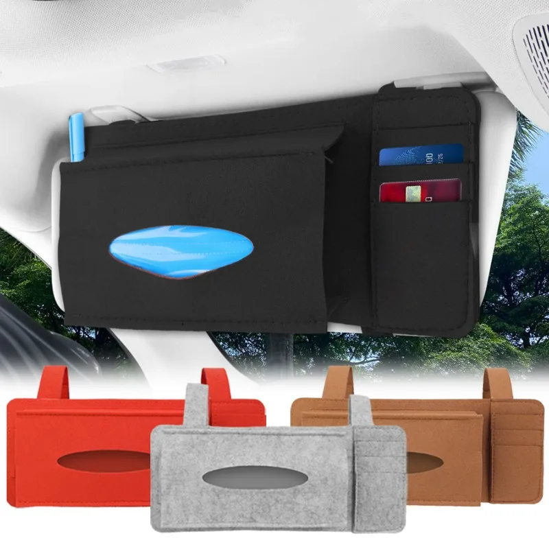 CarSunshadeStorageBagMultifunctionalFeltTissueBoxUniversalCar