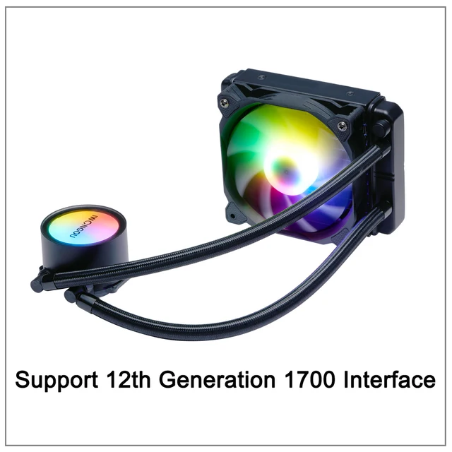 IWONGOU Water Cooler Cpu 240mm Liquid Cooling 4pin Pwm Rgb Processor