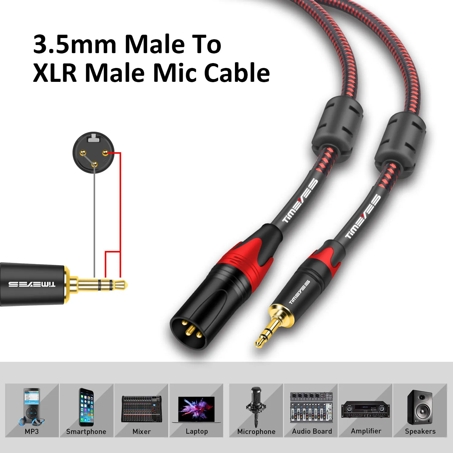Adattatore Audio 3.5mm A Xlr Adattatore Audio Da 3.5mm TRS Maschio Angolato A XLR Femmina - Per Microfono, Colore Nero, Marca Wfyb Cavo Audio Per Registrazione - Foto 7