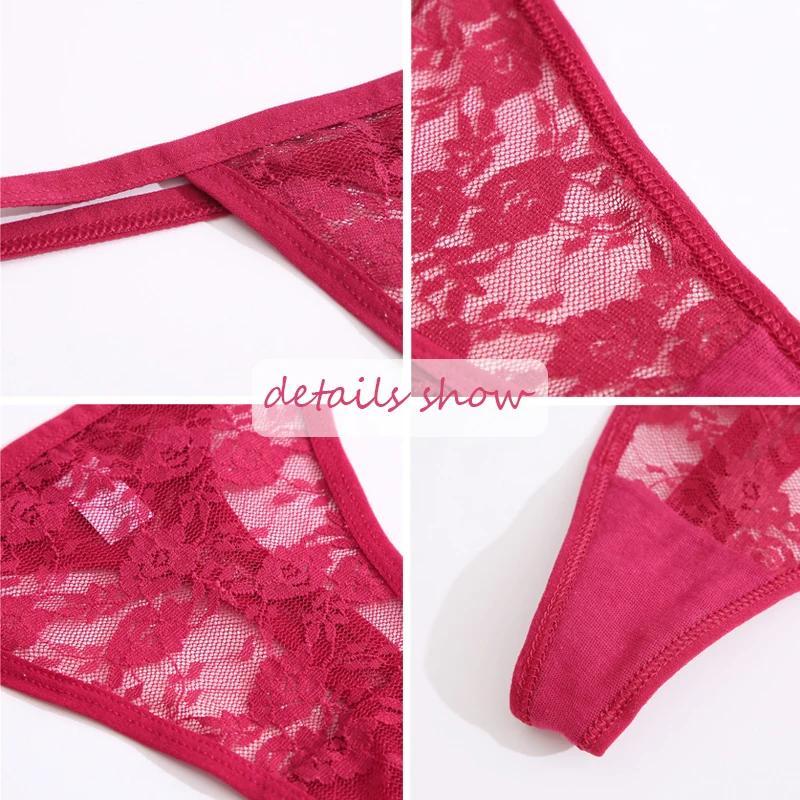 FINETOO Sexy Lace Panties Female Underwear Women Panties Womens Underwear M-XL Low Waist T-Back