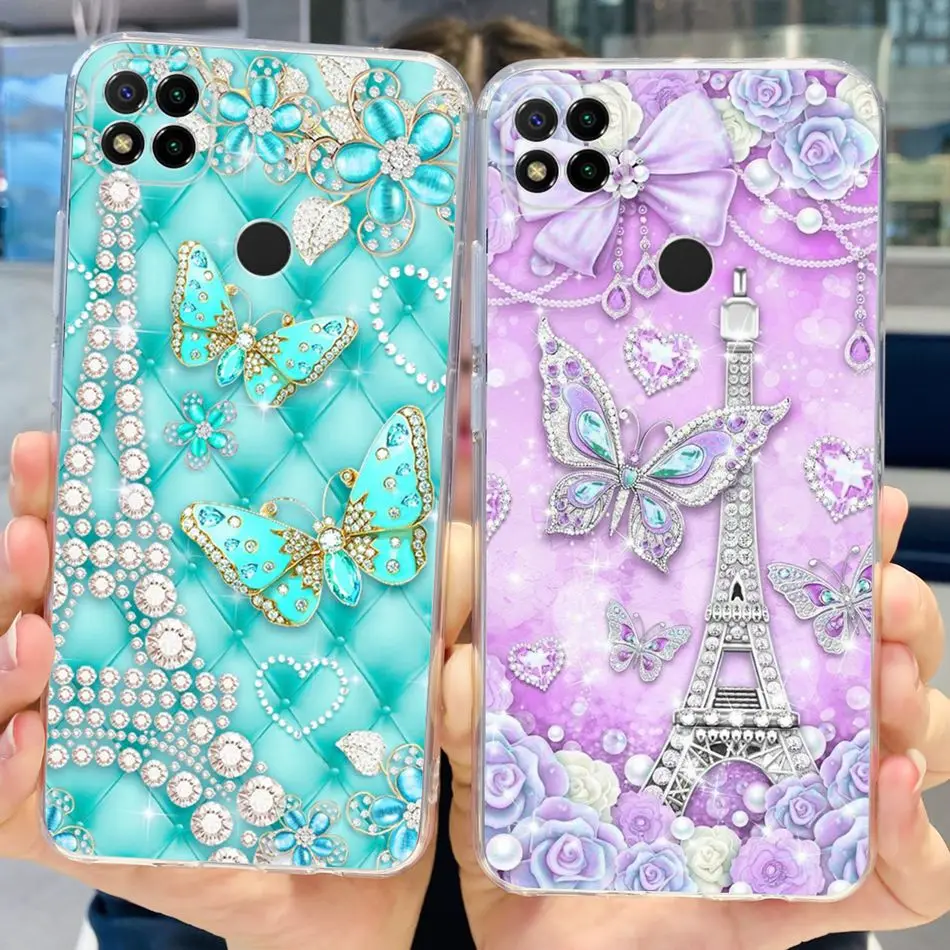Floral Butterfly Pattern Soft Silicone Phone Case