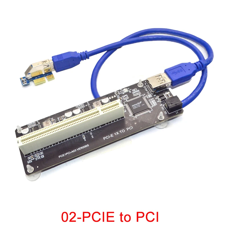 New PCI Express PCI-E to PCI Adapter Card Asmedia 1083 Chipset AC385