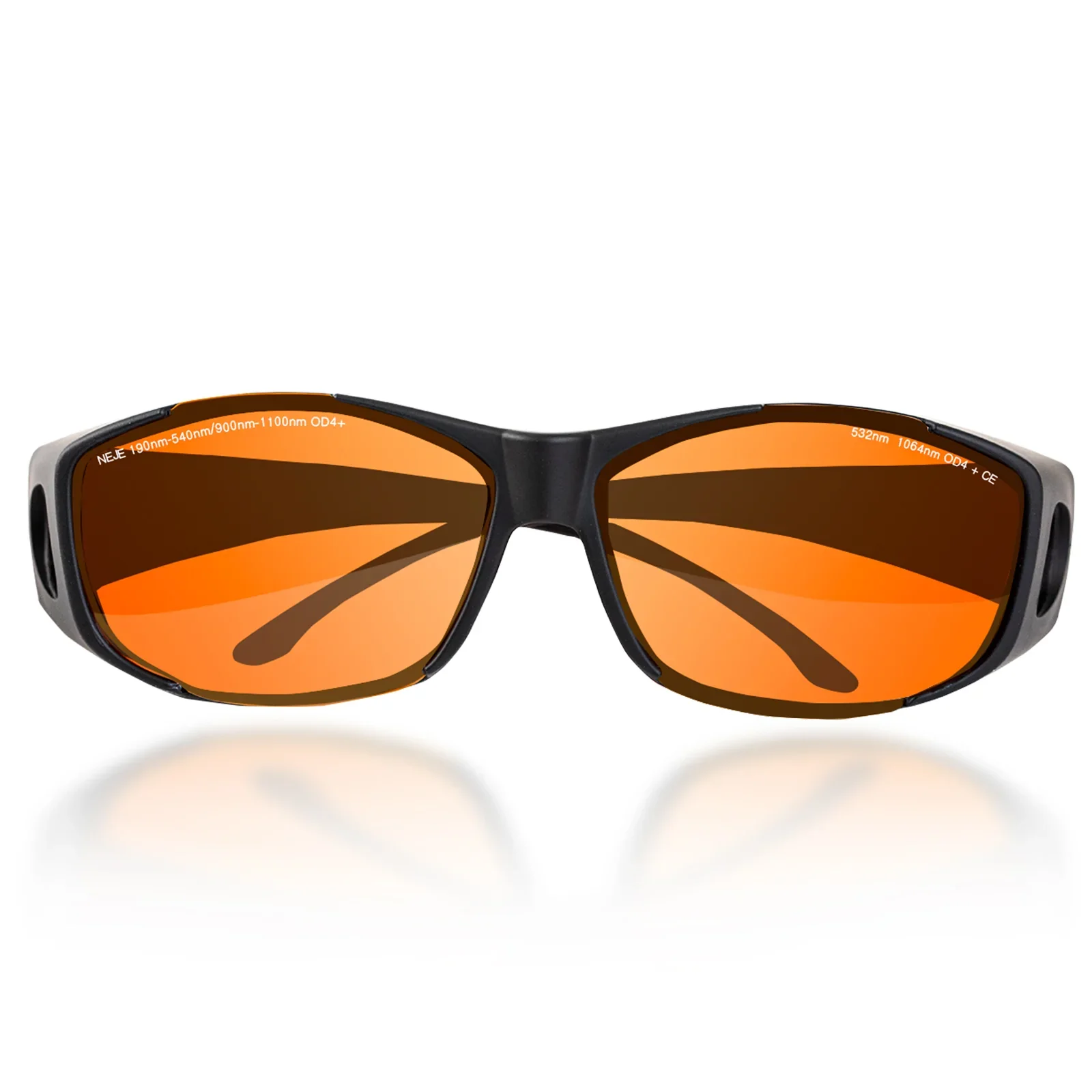 

NEJE Orange Anti-glare Goggles OD 4+ 190nm-540nm/900nm-1100nm Wavelength UV/Purple and Blue Laser Safety Glasses