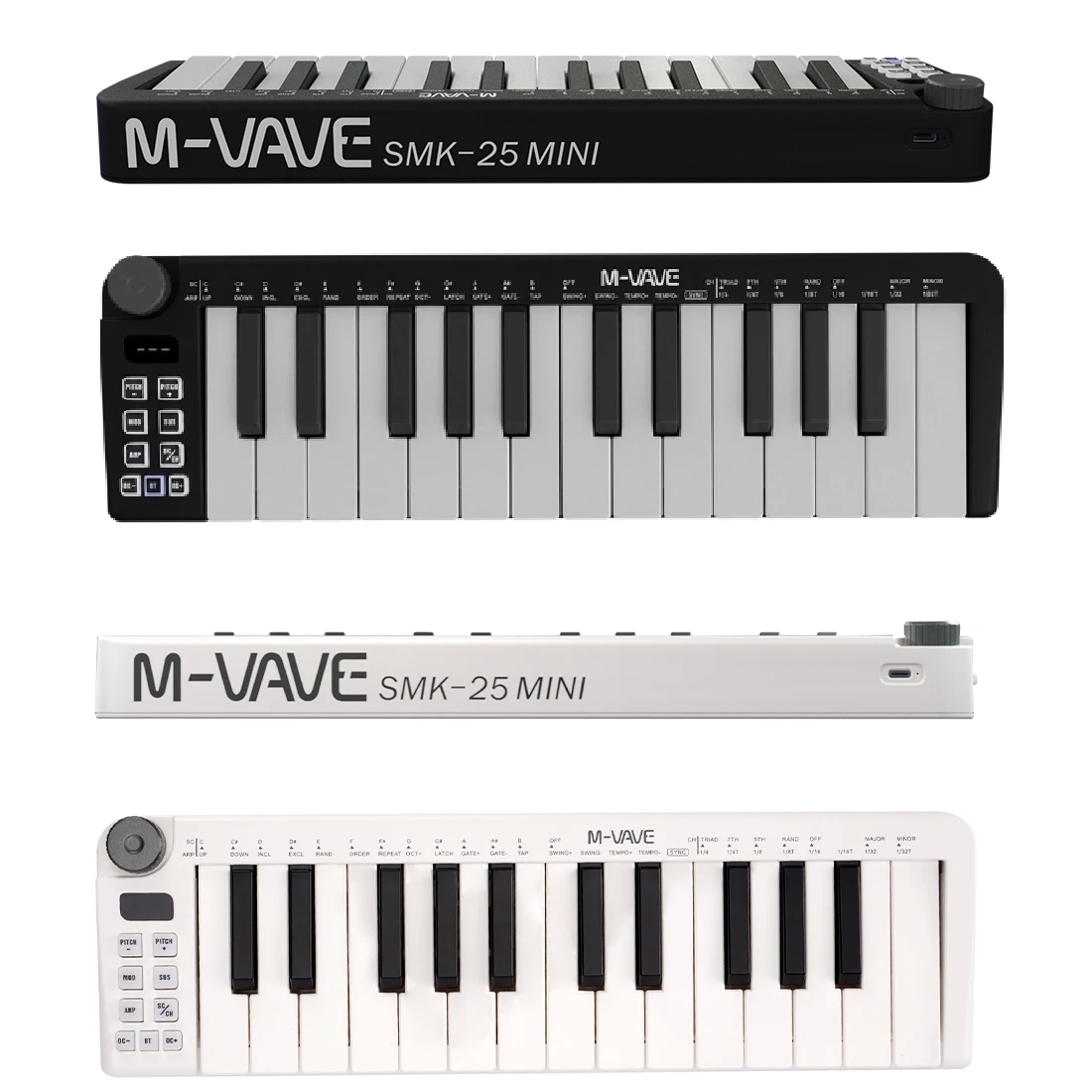 M-VAVE-Mini Teclado MIDI Recarreg&aacute;vel 25 Teclas Teclado De Controle MIDI Mini Controlador USB Port&aacute;til electronic musical instrument,midi control keyboard