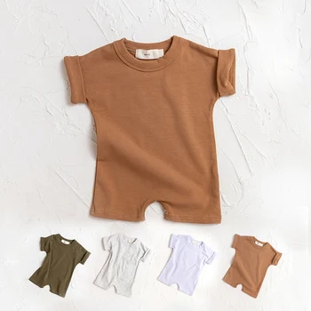 Summer Newborn Infant Baby Clothes Toddler Jumpsuits Boys Girls Short Sleeve Cotton Bodysuits Outfits Baby  Rompers