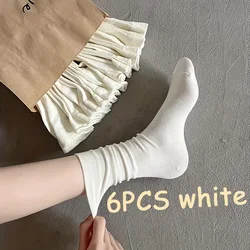 Women's White Boneless Socks - 6 Pairs, Soft & Breathable for Everyday Comfort (6White)