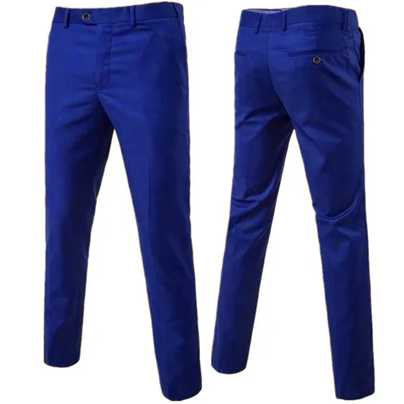 Business Pants Suit Pants Men Pants Men's Casual Boutique Business Suit Trousers Male Slim Solid Color Dress Pants