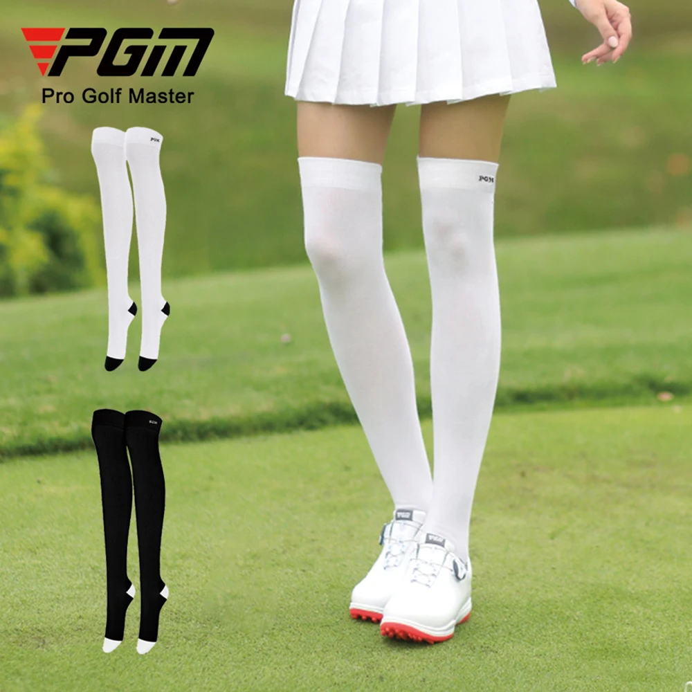 

Pgm durable Golf Women's Socks Summer breathable High Elastic Knee Socks Stockings Slim Thickened Towel Sole Sports Socks 골프웨어 ﻿