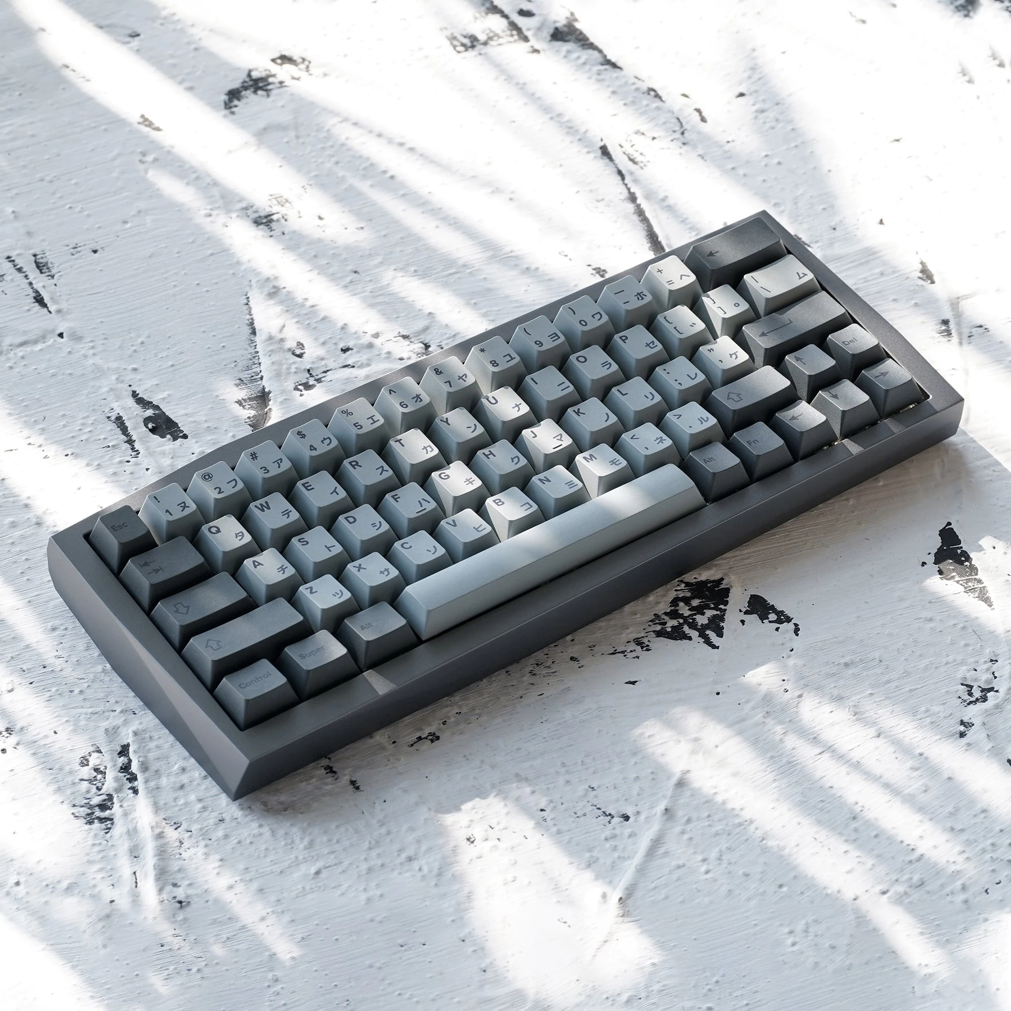 KBDfans ประกอบ Blade60 Flex ตัดบัดกรีแป้นพิมพ์ซีเมนต์สีเทาญี่ปุ่น PBT