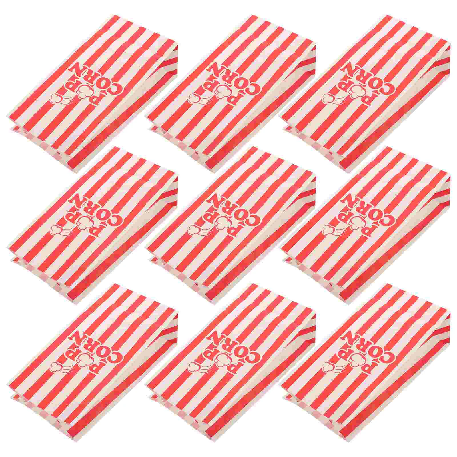 

50 Pcs Popcorn Bag Paper Bags Bulk Individual Servings Boxes 60g Coated Portable Holder