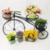 3-Tier Bicycle Shape Plant Stand Shelf Flower Holder Rack Garden Home Patio Decor Metal Wrought Iron Tricycle Planter 1