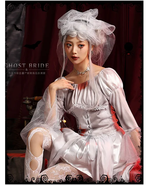 Halloween Ghost Bride Costume Women Witch Terror Bloody Bride Cosplay  Costume Halloween Carnival Party Costume - AliExpress