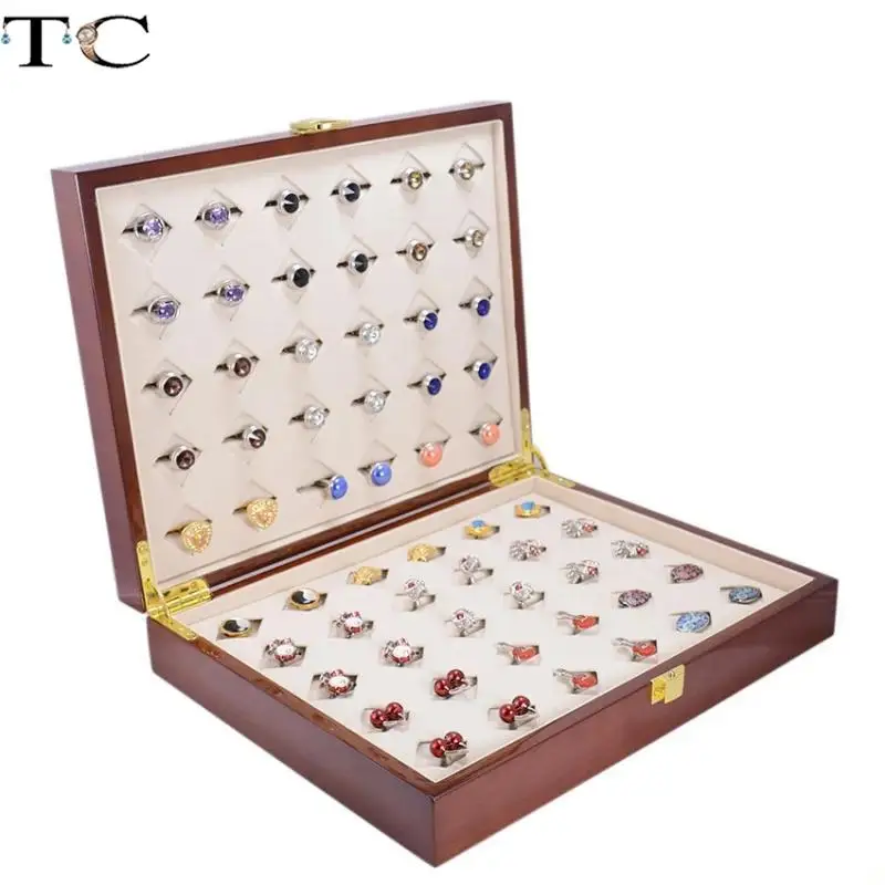 

Luxury Wood Lacquered Cufflinks Ring Storage Display Box Gift Box 30 Pairs of Capacity Wooden Boxes