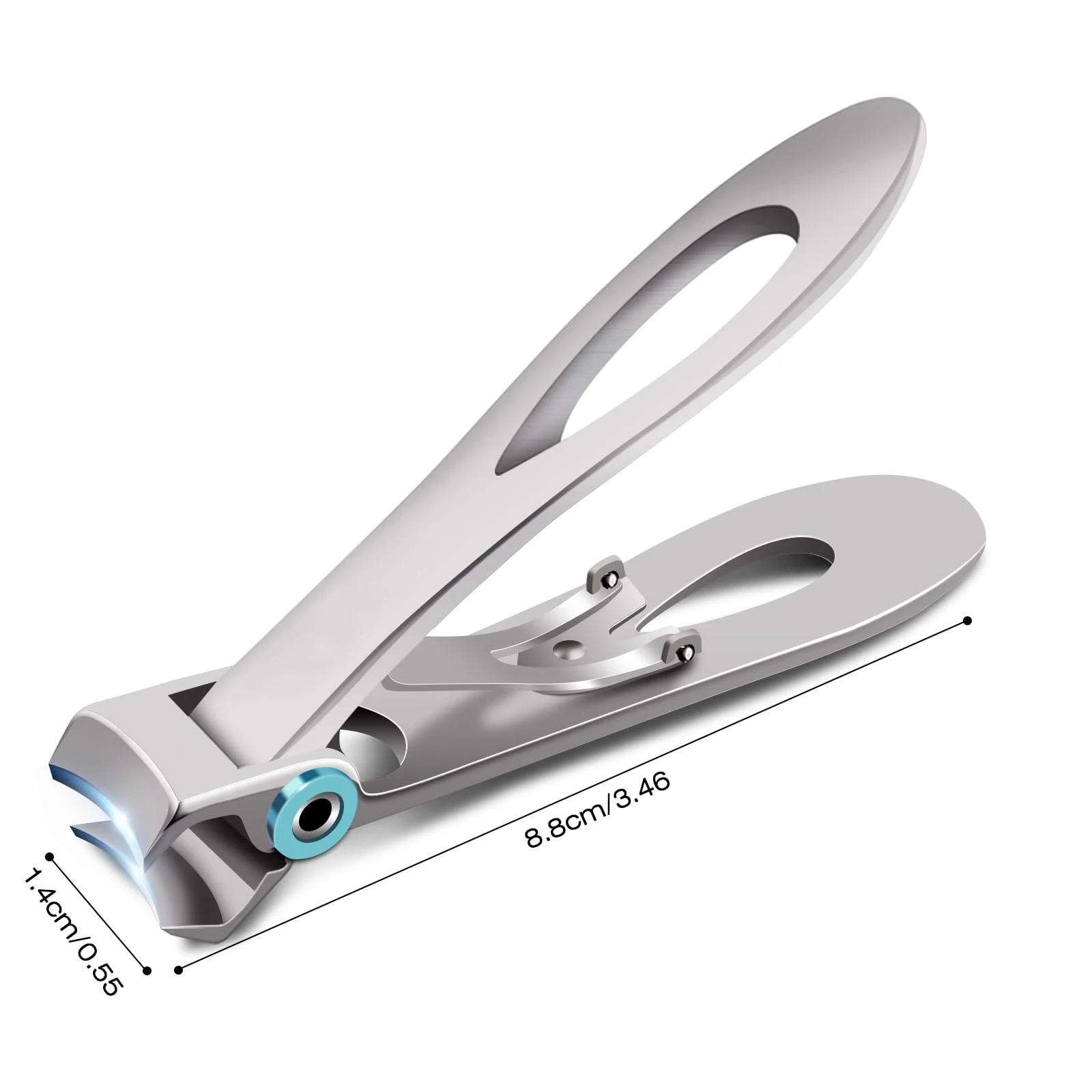 Nail Clippers for Men Thick Nails - 16mm Wide Jaw Opening Large Toe Nail Clippers Heave Duty Sharp Toenail Clippers for Seniors 6