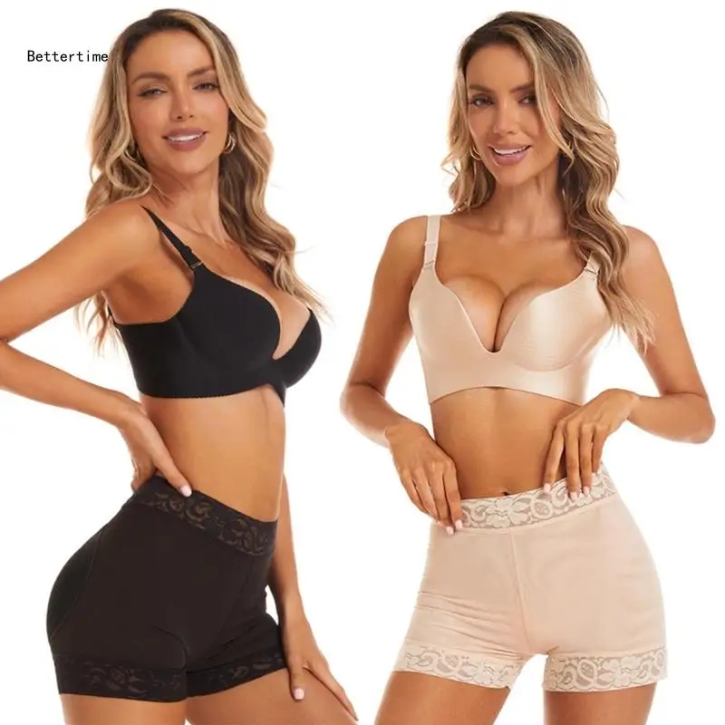 

B36D Women Safety Short Pants Summer High Waist Anti Chafing Soft Boyshorts Panties
