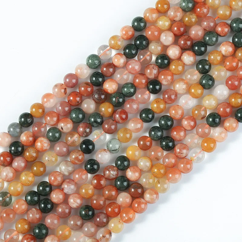 Mixed color Rutilated Quartz Stone Round for Jewelry Making 6-10mm Spacer Beads Diy Bracelet Necklace Accessories Wholesale