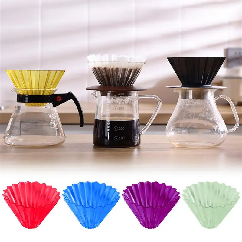 

Coffee Filter Cup High Heat Resistant Portable Coffee Filter Cup Reusable Pour Over Coffee Resin Paperless Coffee Paper Filter