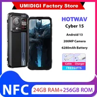 HOTWAV Cyber 15 Rugged 24GB 256GB 200MP PixSmart G99 6.6FHD+ 120Hz 6280mAh Ultra-thin NFC Global Version 1