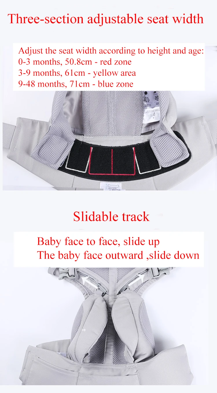 Baby Carrier 4 In 1 Ergonomic Kangaroo Design Sling for 0-36 Months Newborn Infants from 3.2KG to 20KG 5