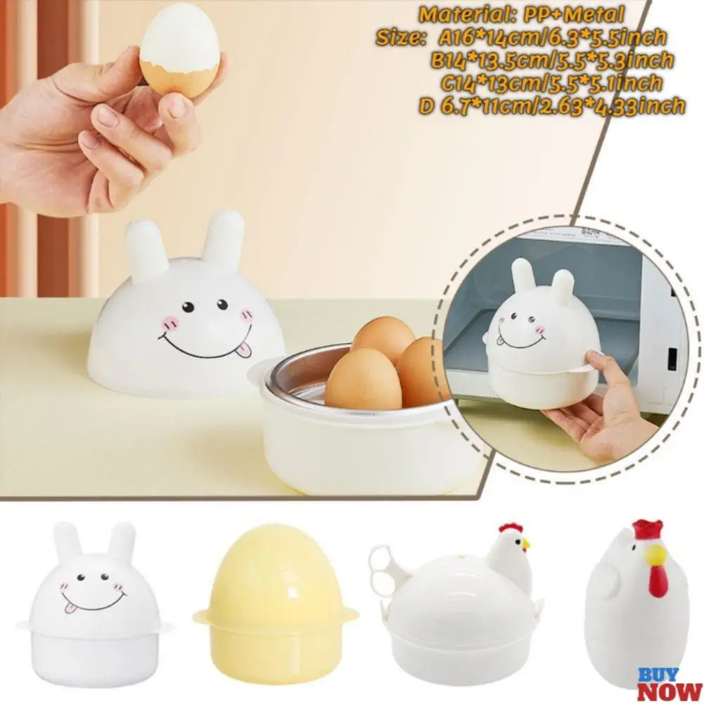 Chicken Shaped Microwave Egg Steamer Boiler Cooker for 4 Eggs Kitchen Cook