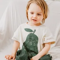 T-shirt de sport décontracté polyvalent pour enfants, tout-petit, tout neuf, imprimé mignon, solide, costume d'été pour filles et garçons, Y-2023 4