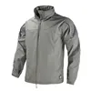 Men SoftShell Jacket Casual Airsoft Tactical Jackets Waterproof Windproof Hooded Coat Outdoor Hiking Softair Men Clothing 1