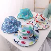 Spring Summer Thin Breathable Kids Bucket Hats Unisex Baby Sun Hats with Windproof Rope Children Outdoor Caps 6months-8years Old 2