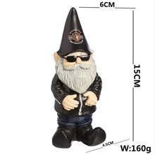  Homhi Harley Davidson Sculpture Gnome Fairy  Garden Outdoor Decor Statues Decorations Funny Ornament HHY-028 