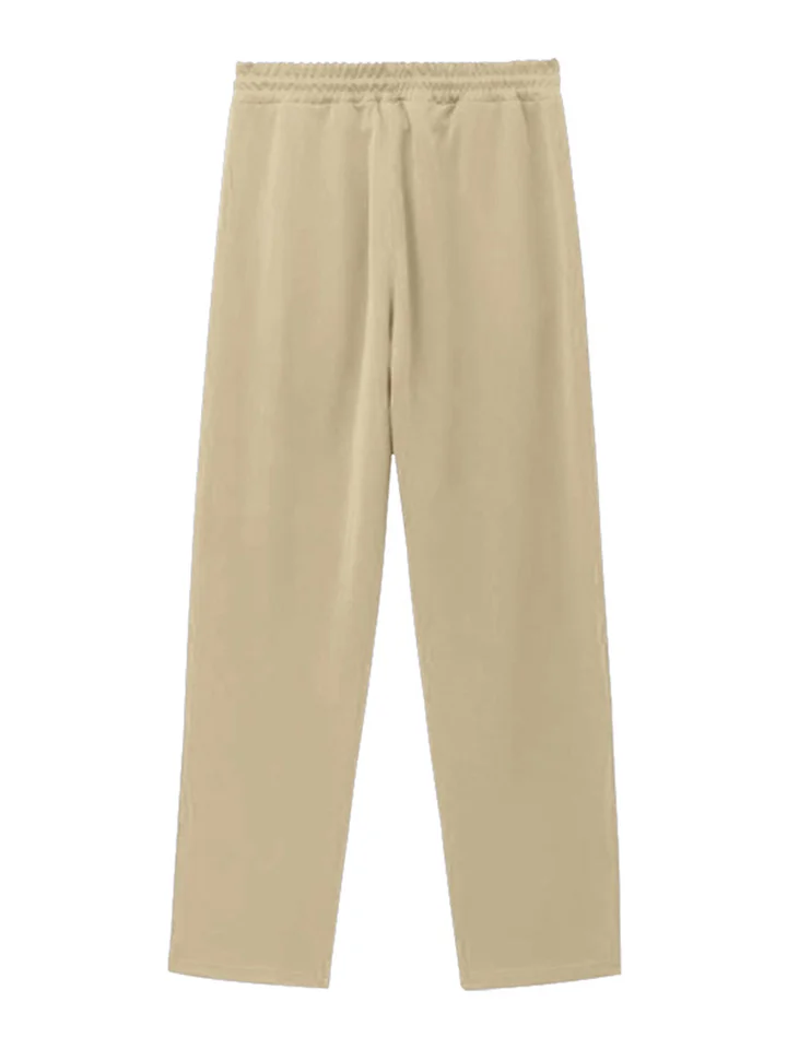 Mens Casual Loose Fit Straight Leg Sports Pants