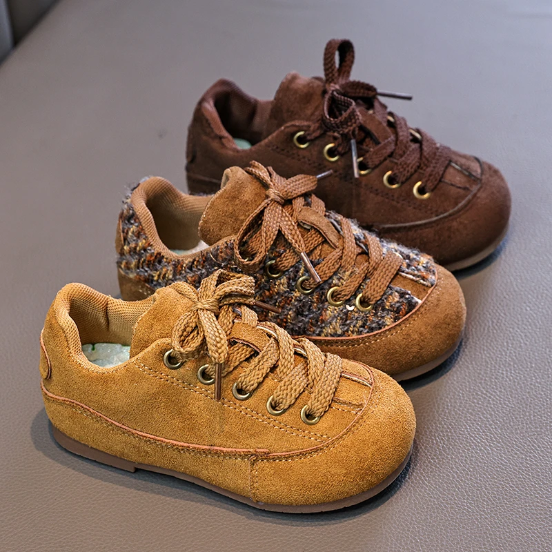 Retro Patchwork Kids Sneakers for School and Tennis