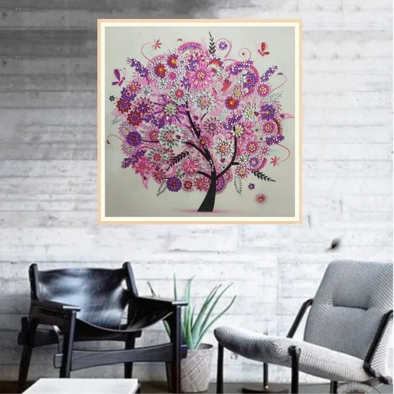 Diamond Embroidery Four Seasons Trees Picture Special Shaped Diamond Painting Needlework Rhinestone 5d Cross Stitch Home Decor Diamond Art Painting Kit Diamond Painting Set Diamond Painting