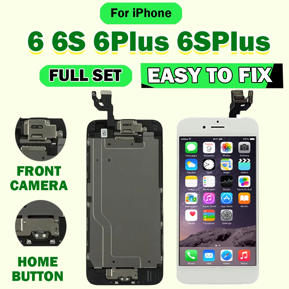

LCD Display For iPhone 6 6S Plus 6P 6SP Screen Full Set Replacement Kit Touch Digitizer Complete Assembly with Front Camera