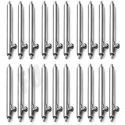 20pcs Quick Release Watchband Pins - 1.5mm & 1.8mm Diameters for Adjustable Strap Spring Bars (Silver)
