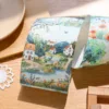 6 style 80mm * 2m large-size background non cyclic pattern Washi tape DIY handmade material scrapbook decorative material 1