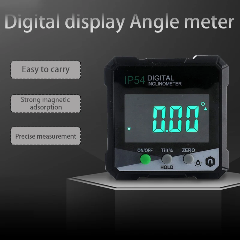 Digital Angle Gauge Magnetic Base Level Box for Woodworking Construction