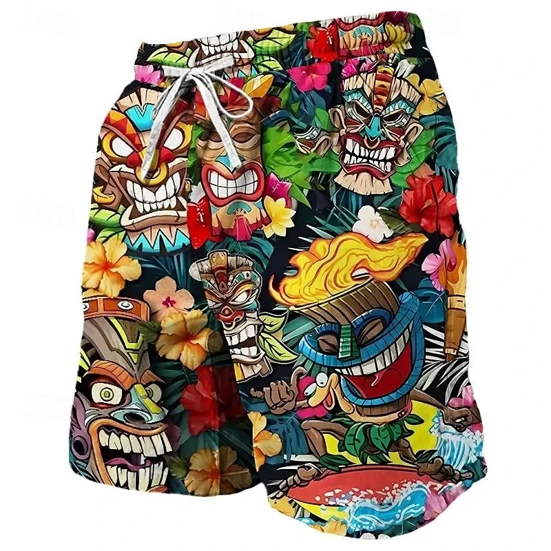 Summer Basketball Men's Floral Beach Cute Board Man Swimsuit Rainbow Shorts Pants Dry Sports Swim Wear Hawaii Big Size Swimwear 2
