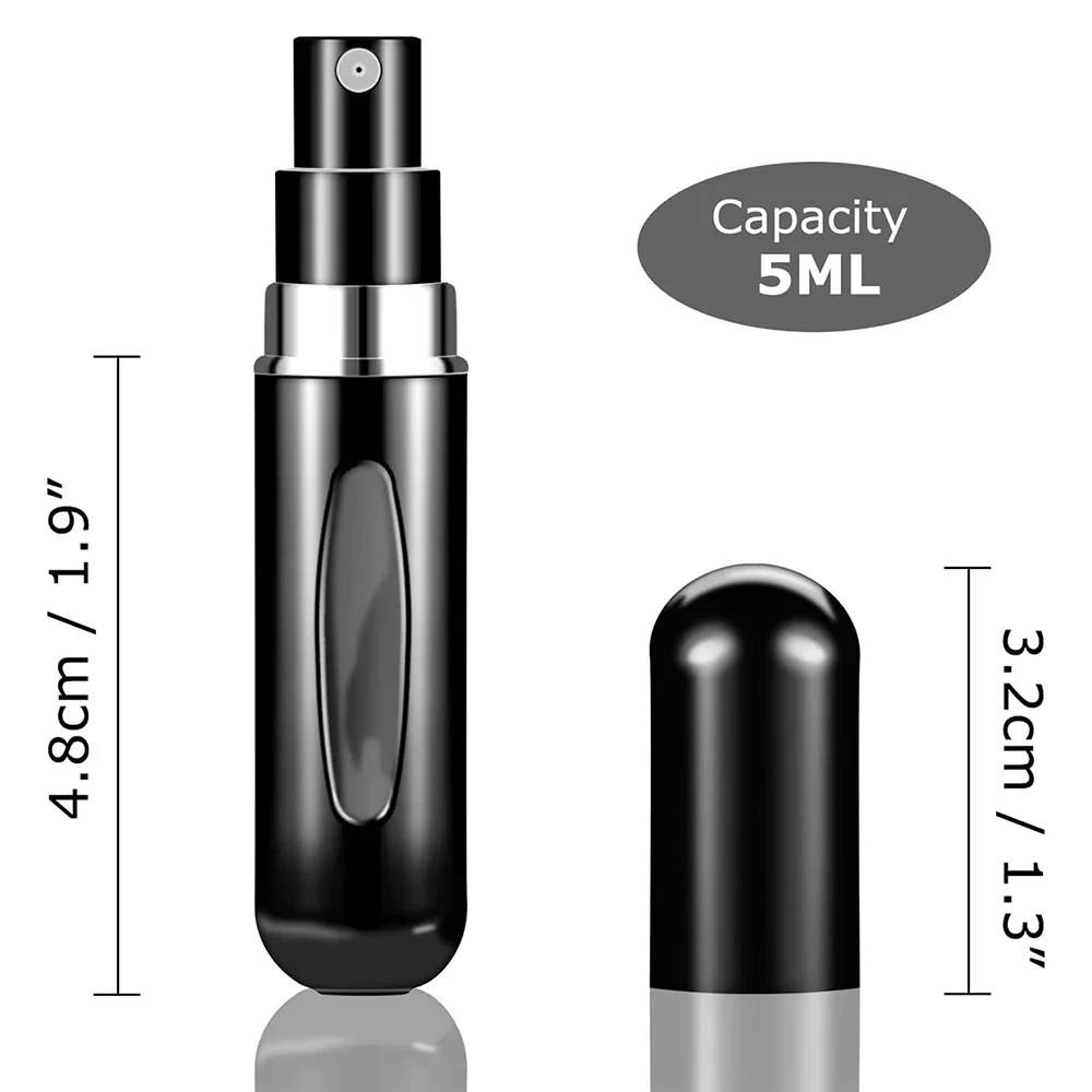 3PCS 5ml Portable Mini Refillable Perfume Bottle Spray Scent Pump Empty Cosmetic Container Atomizer Bottle for Travel 2