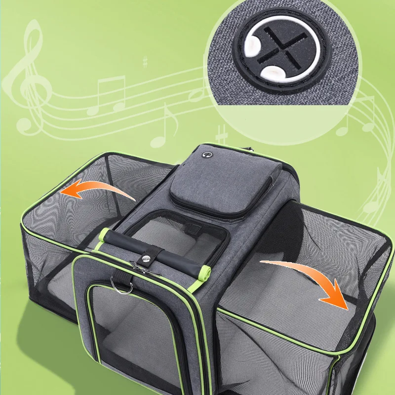 Cat Bag -Foldable Carrier ( Large Capacity )Cat Outdoor Car Expansion Portable Pet Handbag/ Breathable Diagonal Cross Bag for Cats and Dogs 2