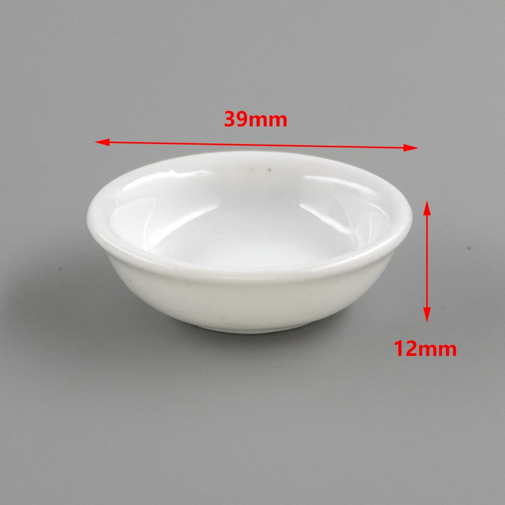 1Pcs 1/12 인형 집 미니어처 액세서리 미니 세라믹 수프 냄비 시뮬레이션 디저트 과일 요리 장난감 인형 집 장식 ob11