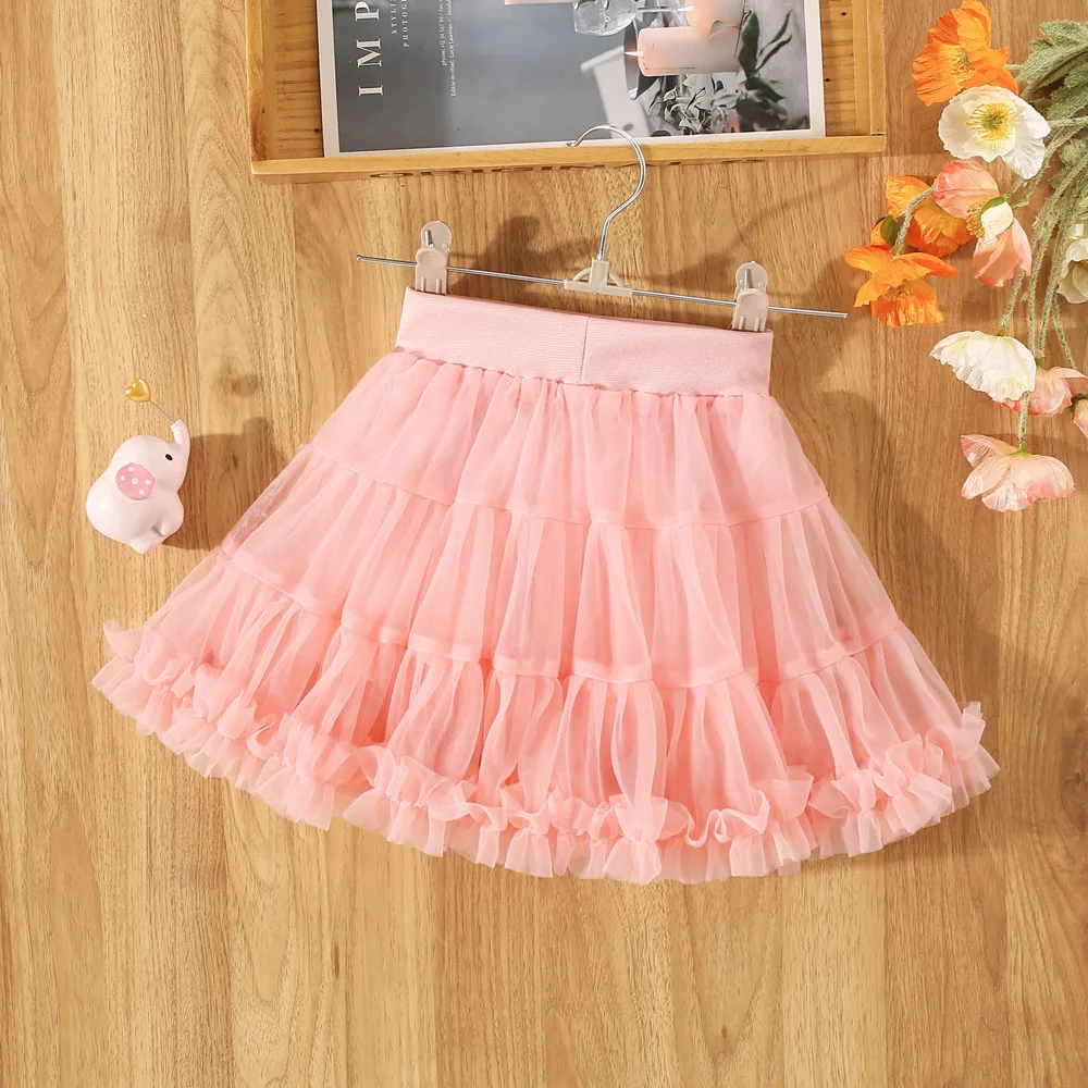 Summer Baby Girl Solid Color Cake Skirt Girl Fashion Versatile Short Skirt baby girl skirt