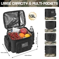 Sac isotherme thermique tactique d'extérieur, boîte à déjeuner robuste, sac à déjeuner Durable isolé étanche pour hommes repas Camping pique-nique 2