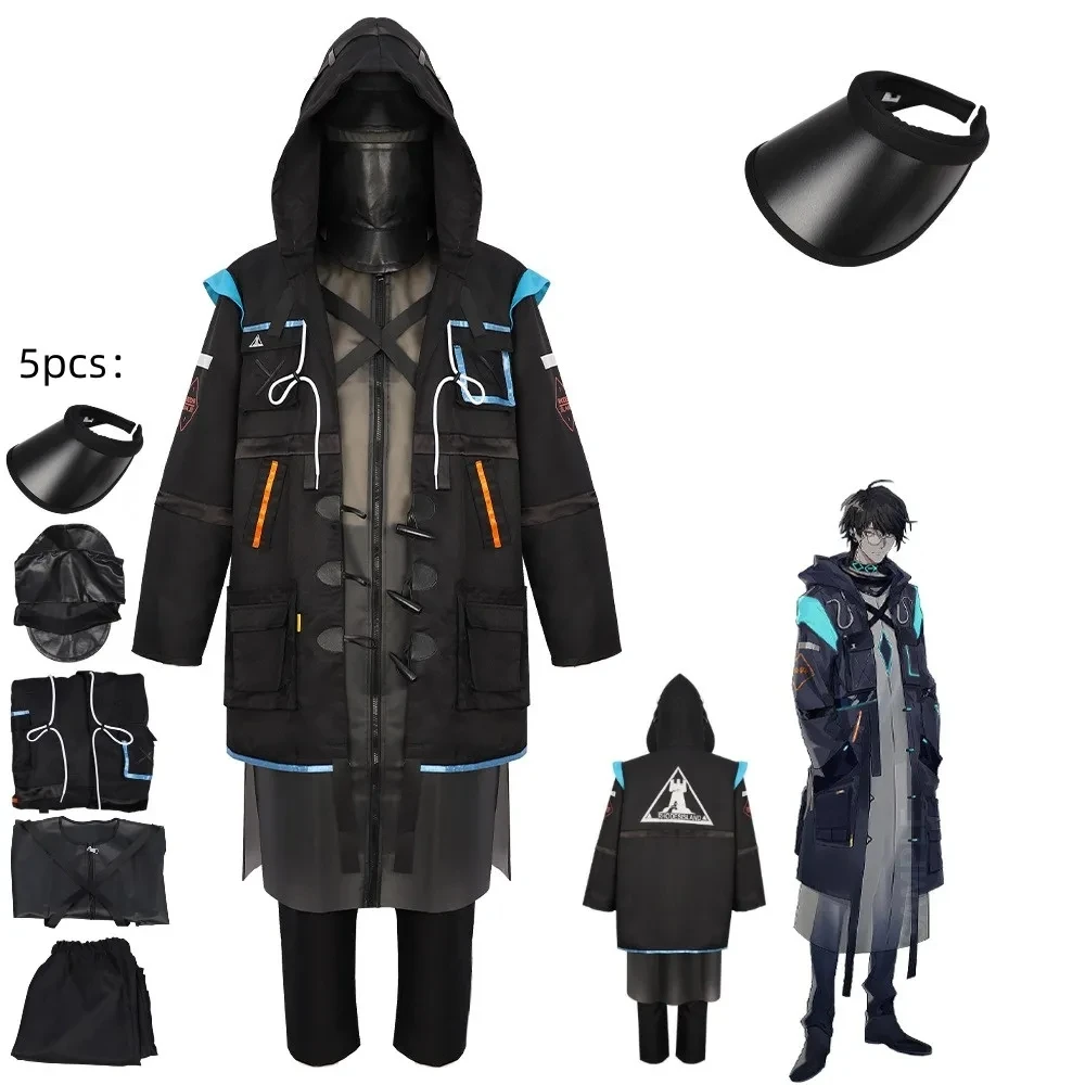 Gioco Arknights Doctor Rhodes Island Costume Cosplay Personaggio Anime Goth Punk Spring Cool Men Uniforme Trench Coat Pantaloni Cappello Suit