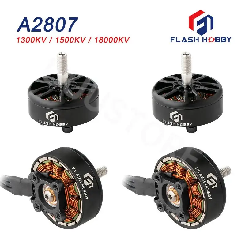 1/2/4pcs FLASHHOBBY A2807 2807 6S 1300KV 5S 1500KV 4S 1800KV brushless motoros számára FPV Gyorsúszás 7inch stv Végigfut LR7 drón manöken