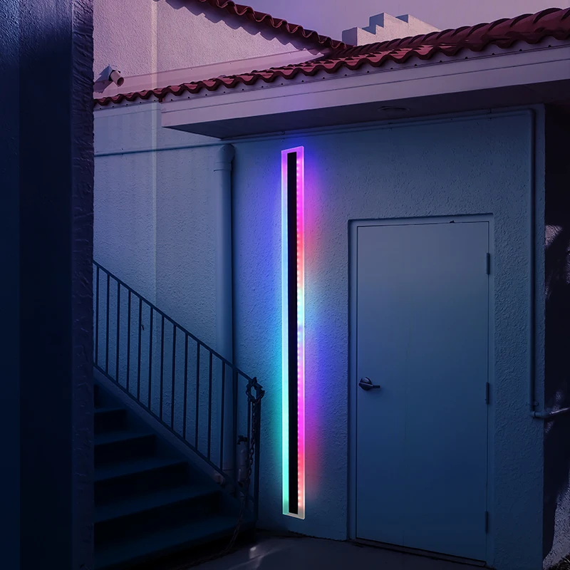 Фото Умная настенная лампа taya APP RGB, уличная цветная лампа для крыльца, праздничное украшение с дистанционным управлением, рождественское освещение, настенная лампа №4