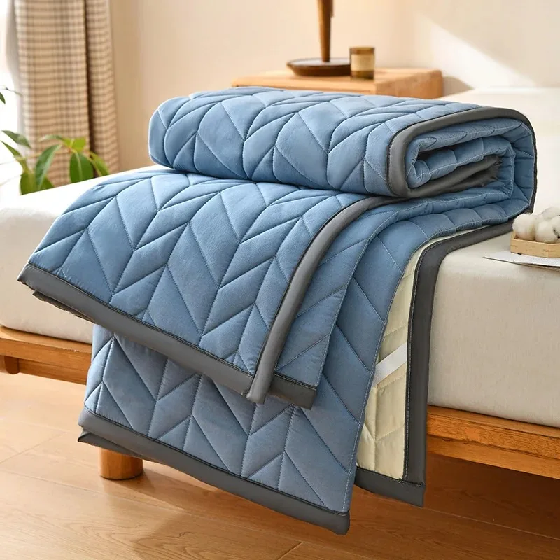 Bed Mattress Toppers Dormitory Home Single Double Foldable Bed Sheet Thin Tatami Blanket Pad Sleeping Protection Cushion ﻿