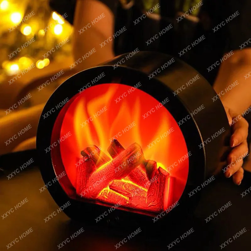 

Simulation Fireplace Flame Lamp Ambience Light Christmas Decoration Bonfire New Year Decoration Burning Stove Lamp