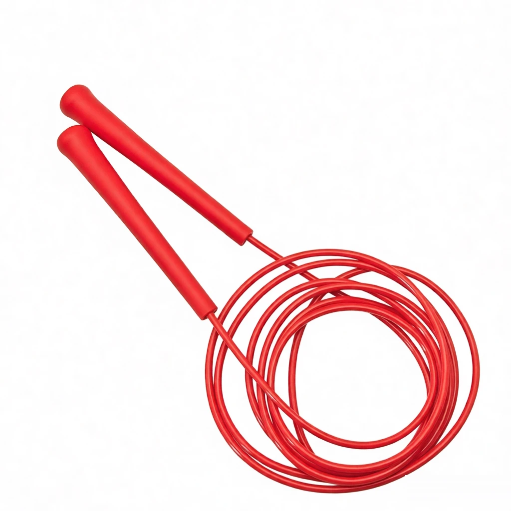 RED PVC ROPE 5mm diameter with 15.5cm middle long PP material handle ...