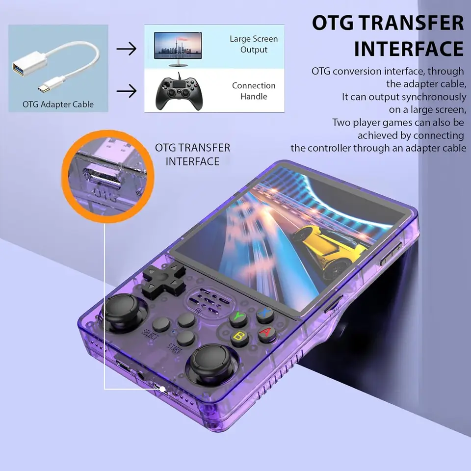 Originele Arko R36 Plus Conola 4"IPS Groot Scherm Retro Handheld Game Console Linux 64-bit Systeem Draagbare Zak_voghion.com