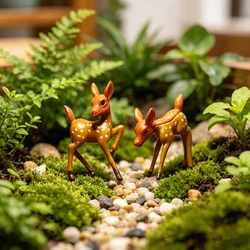 Enchanting Miniature Sika Deer Figurines for Home and Garden Decor